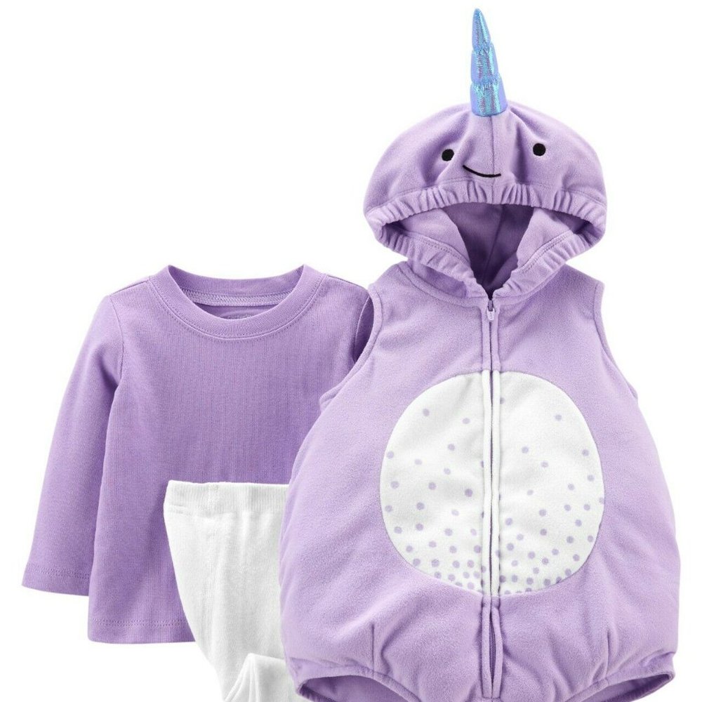 Carter's Narwhal Costume Size 6/9 or 12 Months New 3 Piece Set